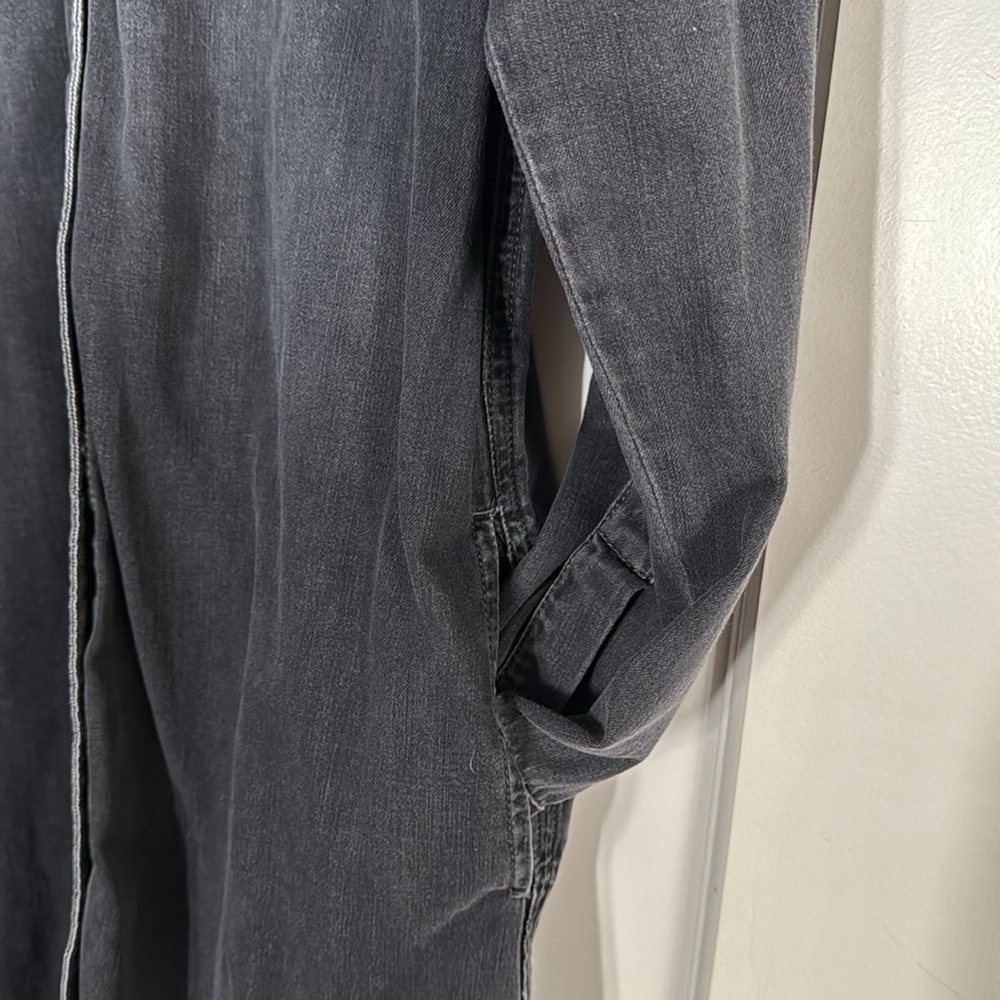 Black Denim Shirt Dress - Picture 5 of 5